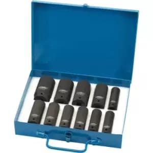 Draper 11 Piece 1/2" Drive HI-TORQ Deep Hexagon Impact Socket Set 1/2"