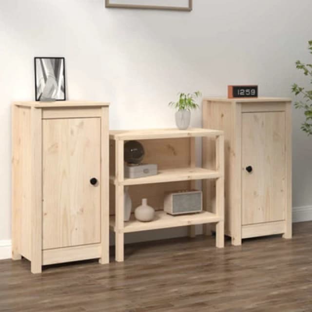 VIDAXL Sideboards 2 pcs 39x35x80cm Solid Wood Pine Vidaxl 8720286922163
