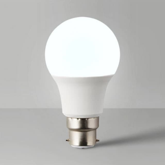 ValueLights 3 Pack B22 White Thermal Plastic GLS LED 6W Cool White 6500K 500lm Light Bulb White