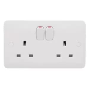 Schneider Lisse 13a 2 Gang Double-pole Switched Socket - GGBL3020D