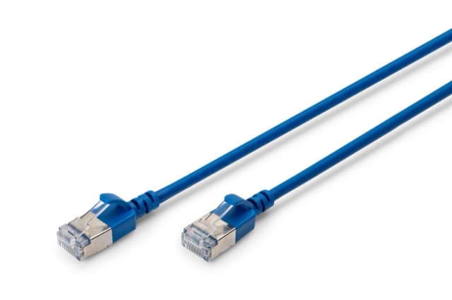 Digitus CAT 6A F-FTP Slim patch cord. 0.3m. blue