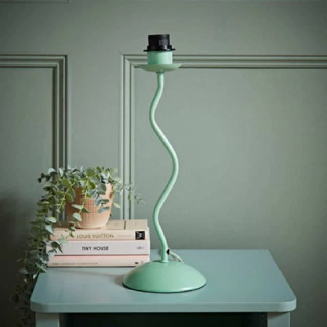 ValueLights ValueLights Wiggle Moss Green Metal Table Lamp Base Green One Size Unisex 5016529272786