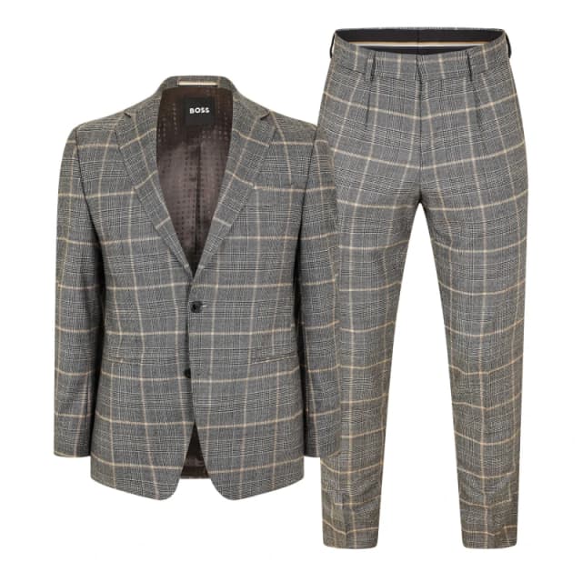 Boss Mens C Huge Suit Open Grey male 36 (46)