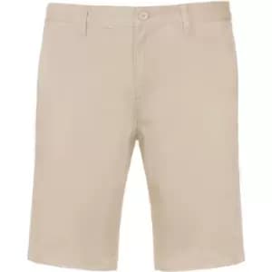 Kariban Mens Chino Bermuda Shorts (3XL) (Beige)