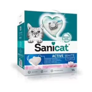Sanicat Active White Lotus Flower Cat Litter, 10L