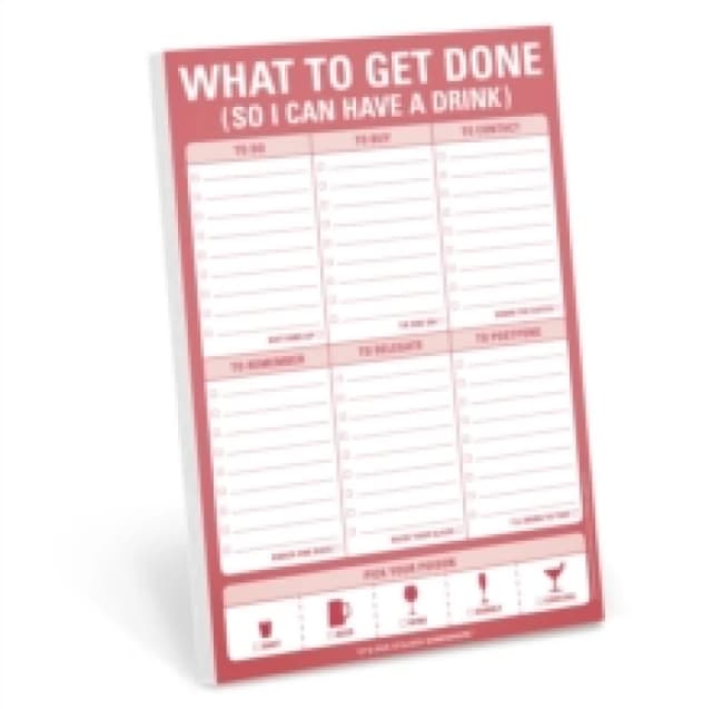 Knock Knock What to Get Done (So I Can Have A Drink) Pad Other printed item