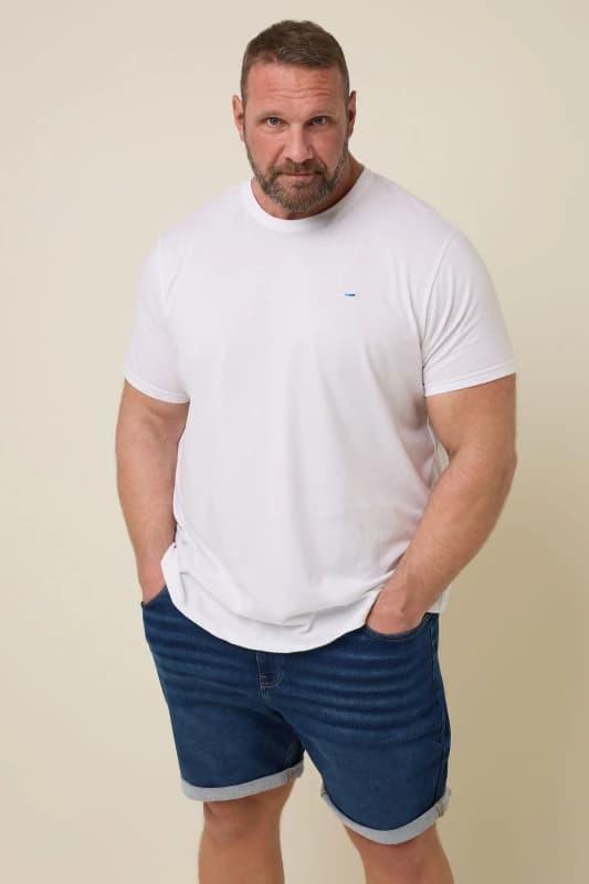 BadRhino Mens Knitted Denim Shorts in Indigo Size: 48R Indigo Male 48R