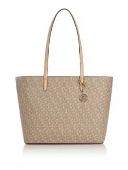 DKNY Coated logo tote shopper Multi Coloured