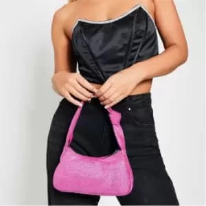 I Saw It First Diamante Knot Detail Shoulder Bag - Pink
