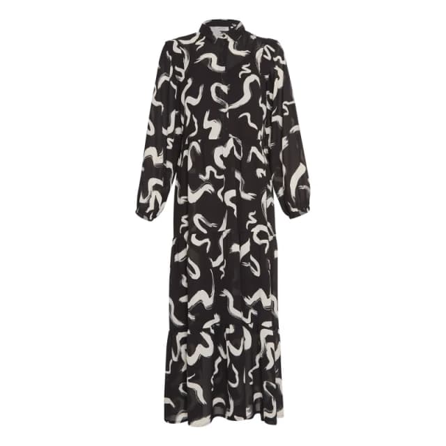 moss copenhagen Womens dress Moss Copenhagen Kelsey Rikkelie Maxi AOP Noir Female XS