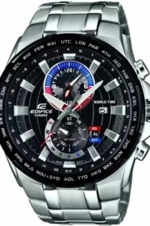 Mens Casio Edifice World Time Alarm Chronograph Watch EFR-550D-1AVUEF