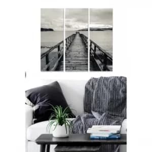 MDF2148417 Multicolor Decorative MDF Painting (3 Pieces)