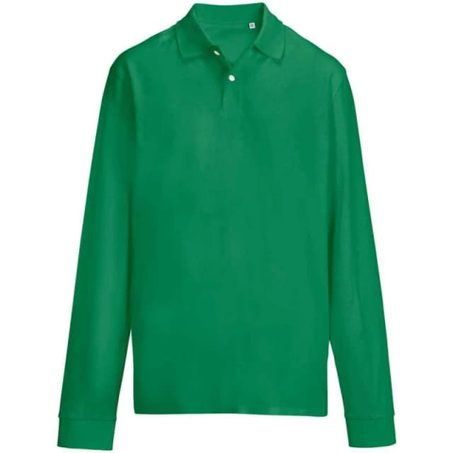 SOL'S Mens Pique Long-Sleeved Polo Shirt in Green Size: XS Green Male XS