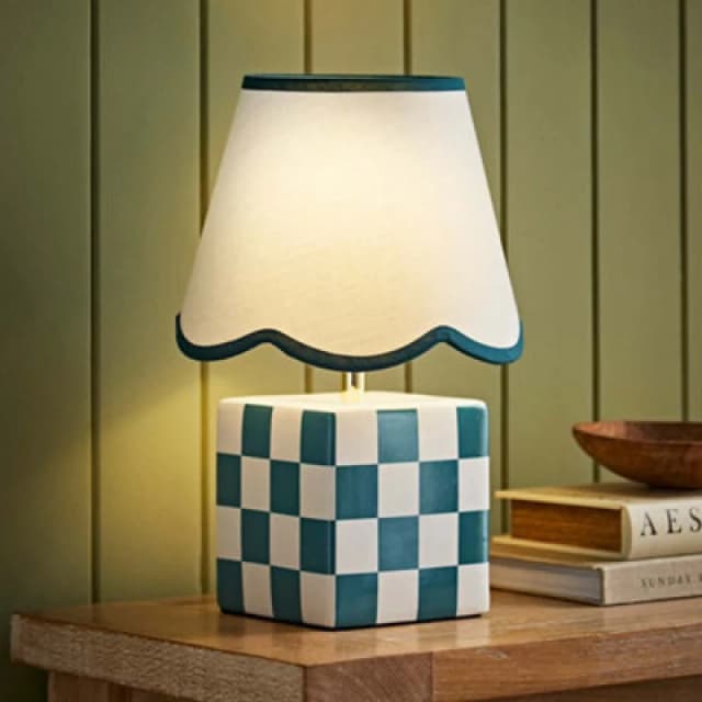 Checkerboard Ceramic Table Lamp