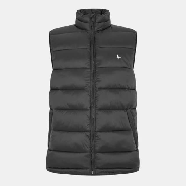 Jack Wills Mens Kershaw Lightweight Water Resistant Puffer Gilet Black male XS