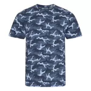 AWDis Mens Camouflage T-Shirt (M) (Blue Camo)