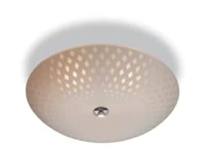 Celine 3 Light Semi Flush Ceiling Light Opal Glass, Decorative Pattern, E14