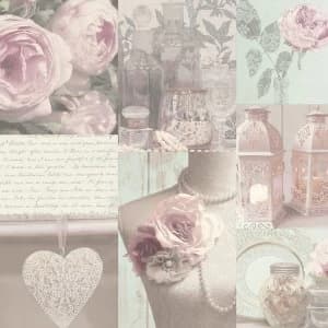 Arthouse Charlotte Wallpaper - Blush