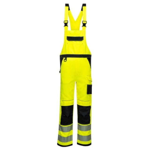 Portwest PW3 Hi Vis Bib and Brace PW344YBRS Colour: Yellow / Black