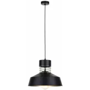 Keter Titanium Dome Pendant Ceiling Light Gold, Black, 34cm, 1x E27