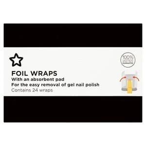 Superdrug Foil Wrap Gel Nail Polish Remover 24 Pack