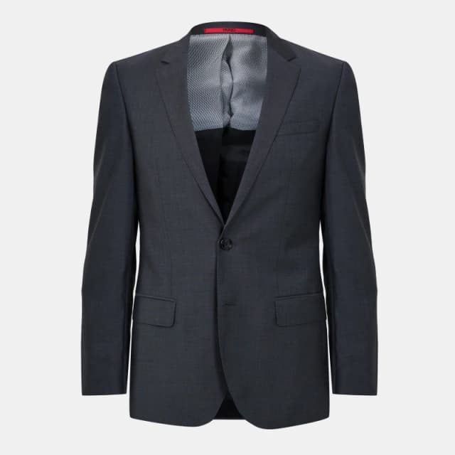 Hugo Mens Structured Blazer Dark Grey male 36 (46)