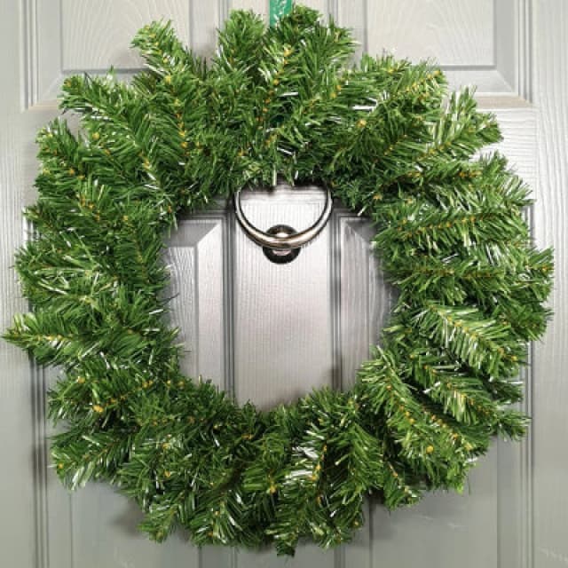 Samuel Alexander 50cm Diameter Plain Green Artificial Imperial Pine Christmas Wreath Decoration Green