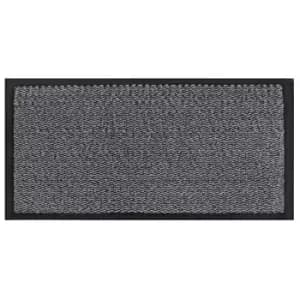 JVL Heavy Duty Commodore Backed Barrier Door Floor Mat Grey/Black 60 x 150 cm