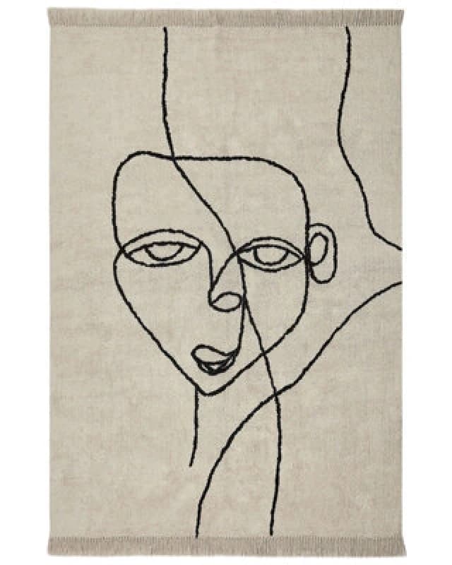 Beliani Rug Nuru Light Beige 160 X 230 Cm Cotton