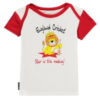 England Cricket Cricket Crew Neck T-Shirt Infants - White
