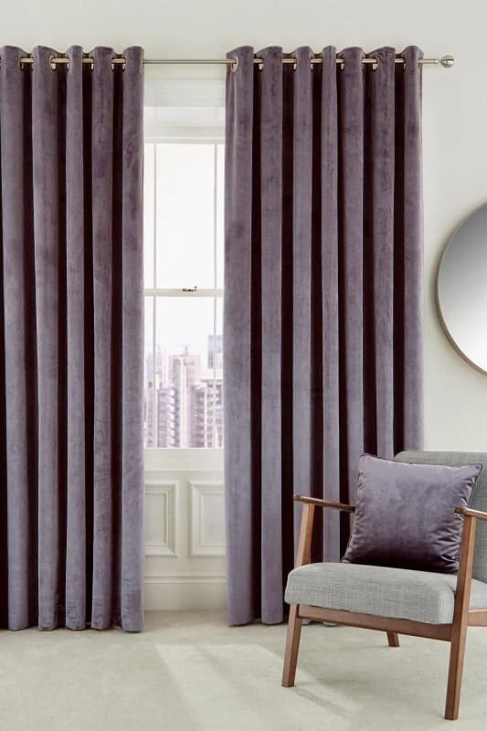 Helena Springfield Helena Springfield 'Escala' Woven Lined Curtains in Lavender Size: 167cm width x 183cm drop Lavender 167cm width x 183cm drop Uni