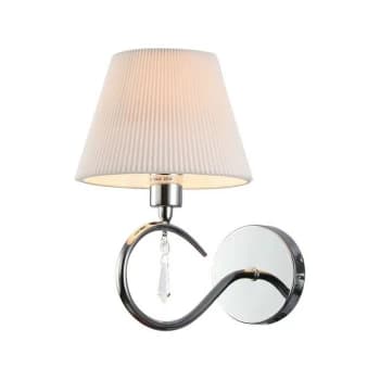 Maytoni Lighting - Talia Wall Lamp Nickel with White Tapered Shade, 1 Light, E14