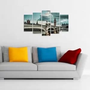 5PMX-129 Multicolor Decorative MDF Painting (5 Pieces)