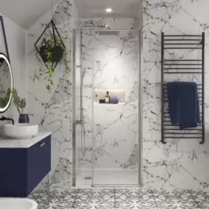 Aqualux Aquarius 8 Frameless LH Hinged Shower Door 900mm Wide - 8mm Glass