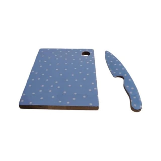 Minster Chopping Board with Knife - MDF - L2 x W18 x H23cm - Blue Size: 1 Pack Blue Unisex 1 Pack