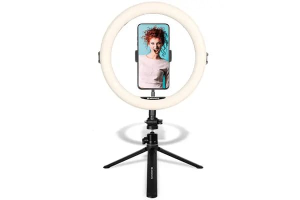 Agfa Agfaphoto 11" Bluetooth LED Desktop Ring Light for Smartphones ARL11