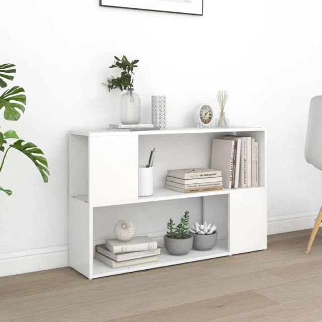 VIDAXL Book Cabinet White 100x24x63cm Engineered Wood Vidaxl 8720286651261