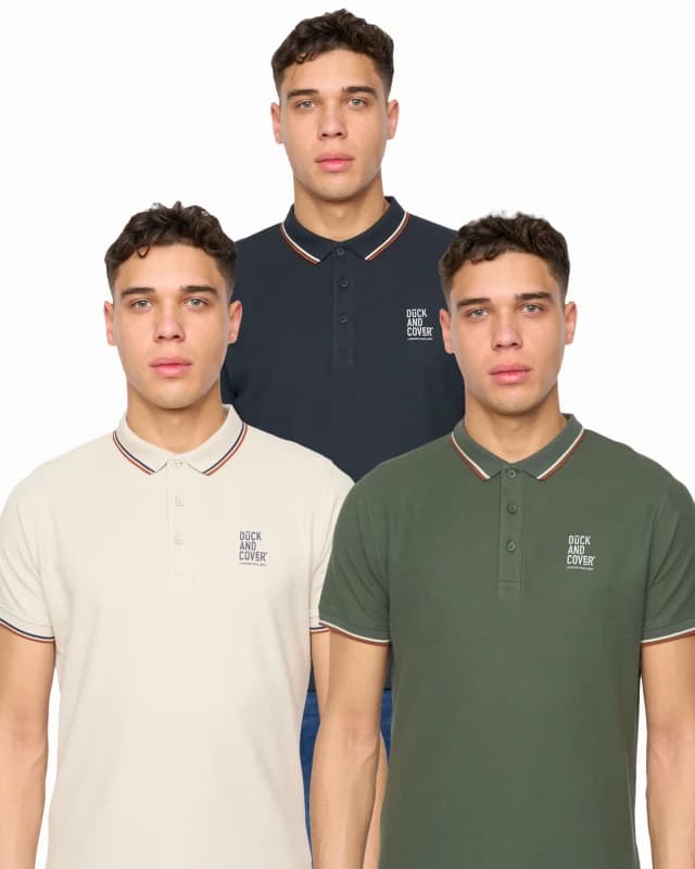 Duck&Cover Mens Melports Polo 3pk Size: Small Multicolor Male S