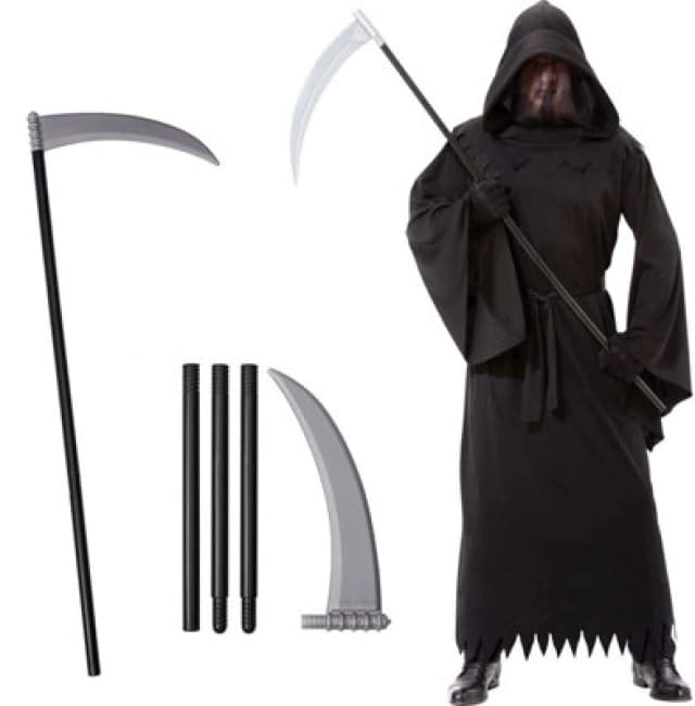 Shatchi Halloween Phantom Costume With Weapons - Death Robe Outfit