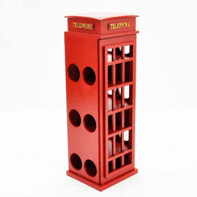 MSL HAND FINISHED 77CM TELEPHONE BOX WINE RACK
