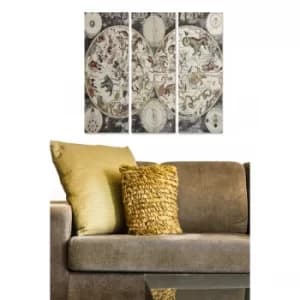 MDF77555896 Multicolor Decorative MDF Painting (3 Pieces)