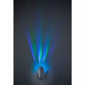 Firstlight - LED 1 Light Projector Night Light Silver, rgb