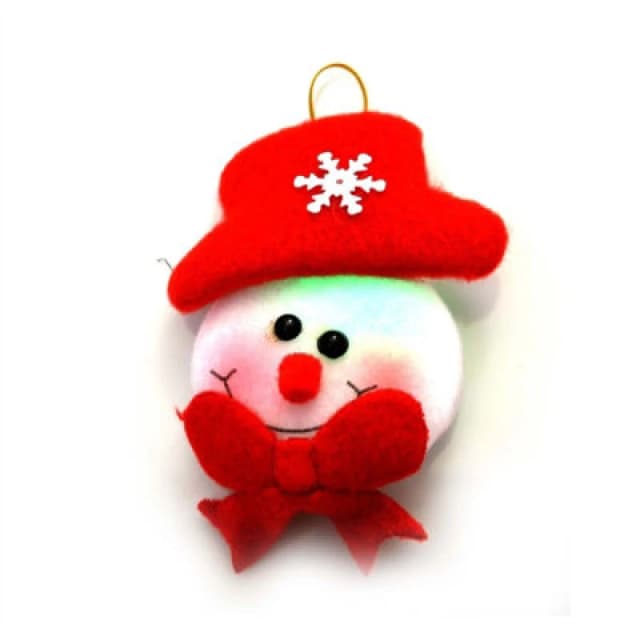 Shatchi 3pcs Novelty Christmas Tree Hanging Decorations Flashing LED Soft Teddy Set, Multi. Red