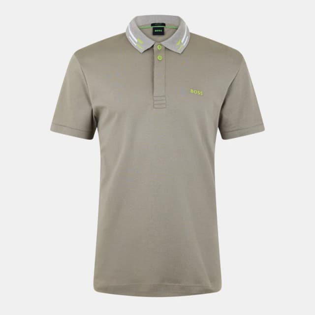 Boss Mens Paddy Short-Sleeve Polo Shirt Light Green male S