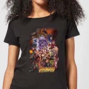 Avengers Team Portrait Womens T-Shirt - Black