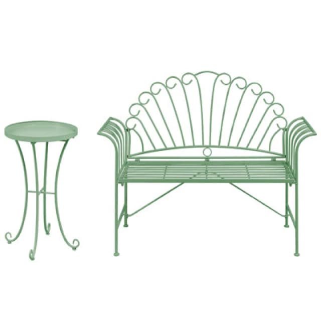 Beliani Bistro Set Cavinia Metal Green