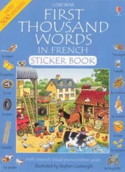 First Thousand Words in French Sticker Book Paperback