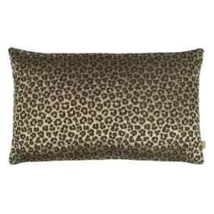 Amur Leopard Jacquard Rectangular Cushion Bronze