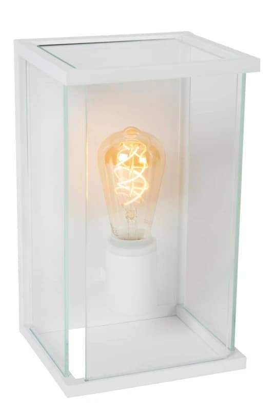 Lucide Lucide Claire Half Lantern Outdoor Wall Light - White