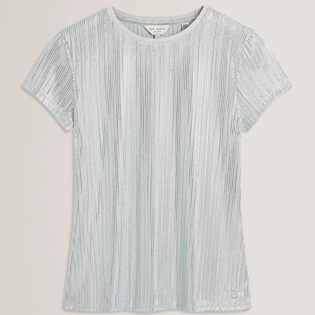 Ted Baker Metallic SS Tee Lt-Blue female 6 (2X)